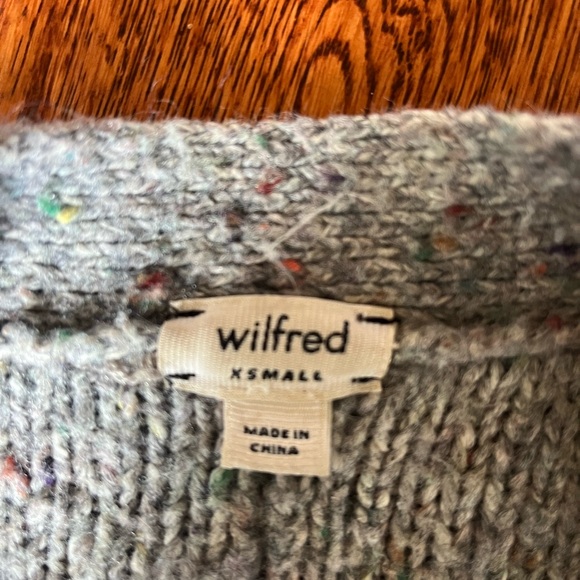 Wilfred Speckled Light Gray Knit Cardigan - Picture 2 of 3
